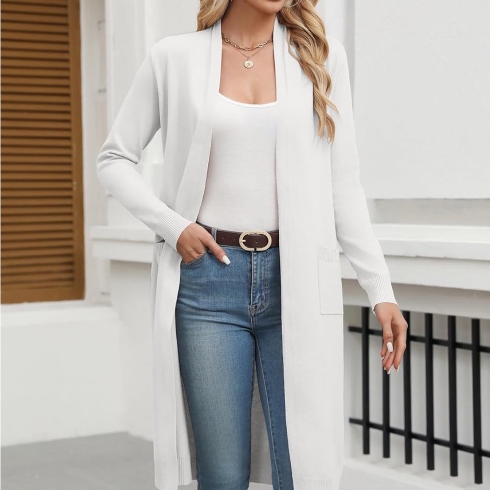 NWOT White Women's Sweater Cardigan